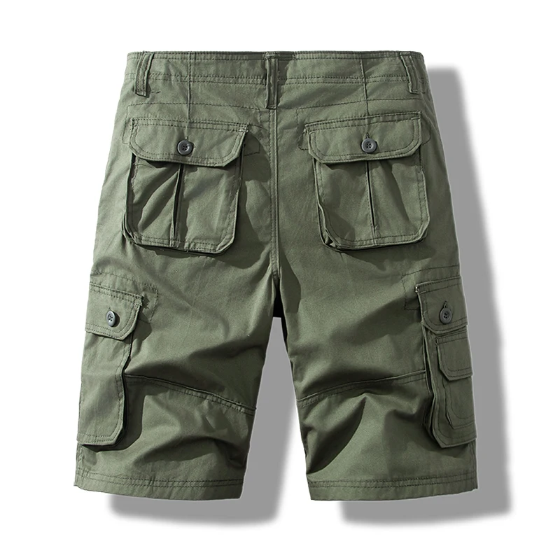 Herren Sportshorts Cargo Shorts Hosen Große Größe Bermuda Halbe Hosen Baumwolle Lose Gerade Laufen Gym Shorts Hosen – Detail 4