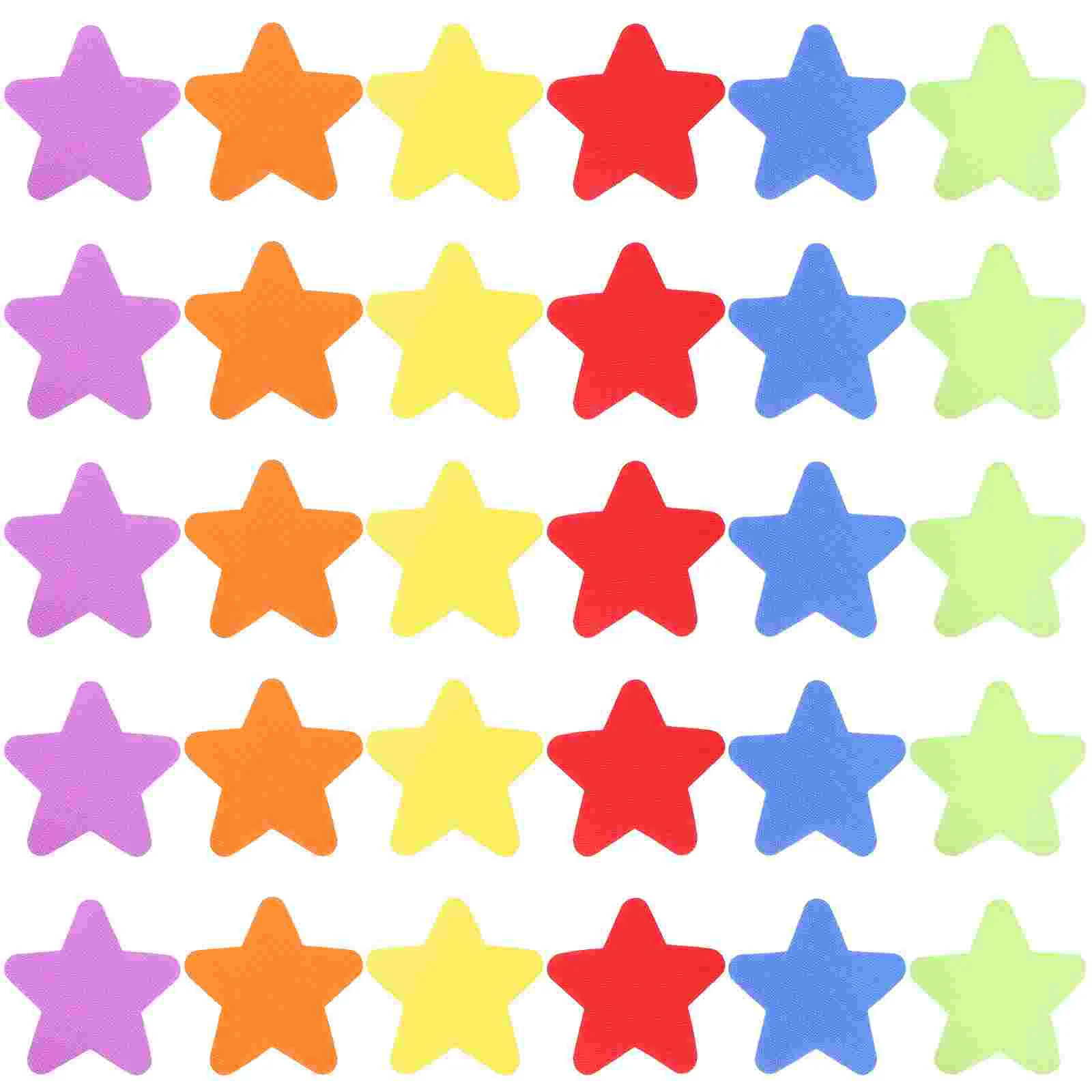 30 Pcs Logo Floor Spots Star Markers Sticker Carpet Puzzles for Adults Soft Nylon Sitting Child Nail