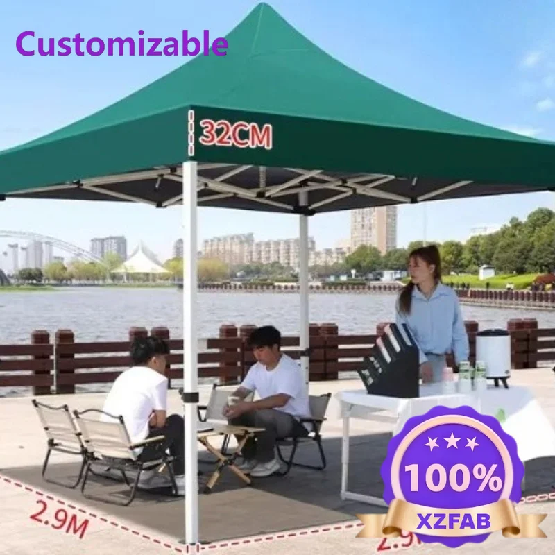 Factory Direct 2026 Four-legged night market stall special pointed awning portable large space canopy rainproof foldable