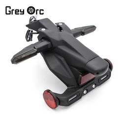 Motorcycle Rear Fender Mudguard Turn Signal License Plate Light For Kawasaki Ninja 400 R 2018 2019 2020 2021 2022