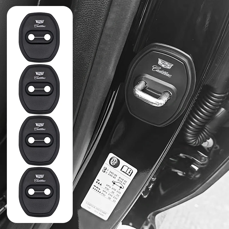 4 Piezas de Cubiertas Protectoras de Silicona para Cerraduras de Puertas de Automóviles, Accesorios para Cadillac ATS BLS CTS EXT SLR SRX STS XT4 XTS XT6 Escalade Deville CT