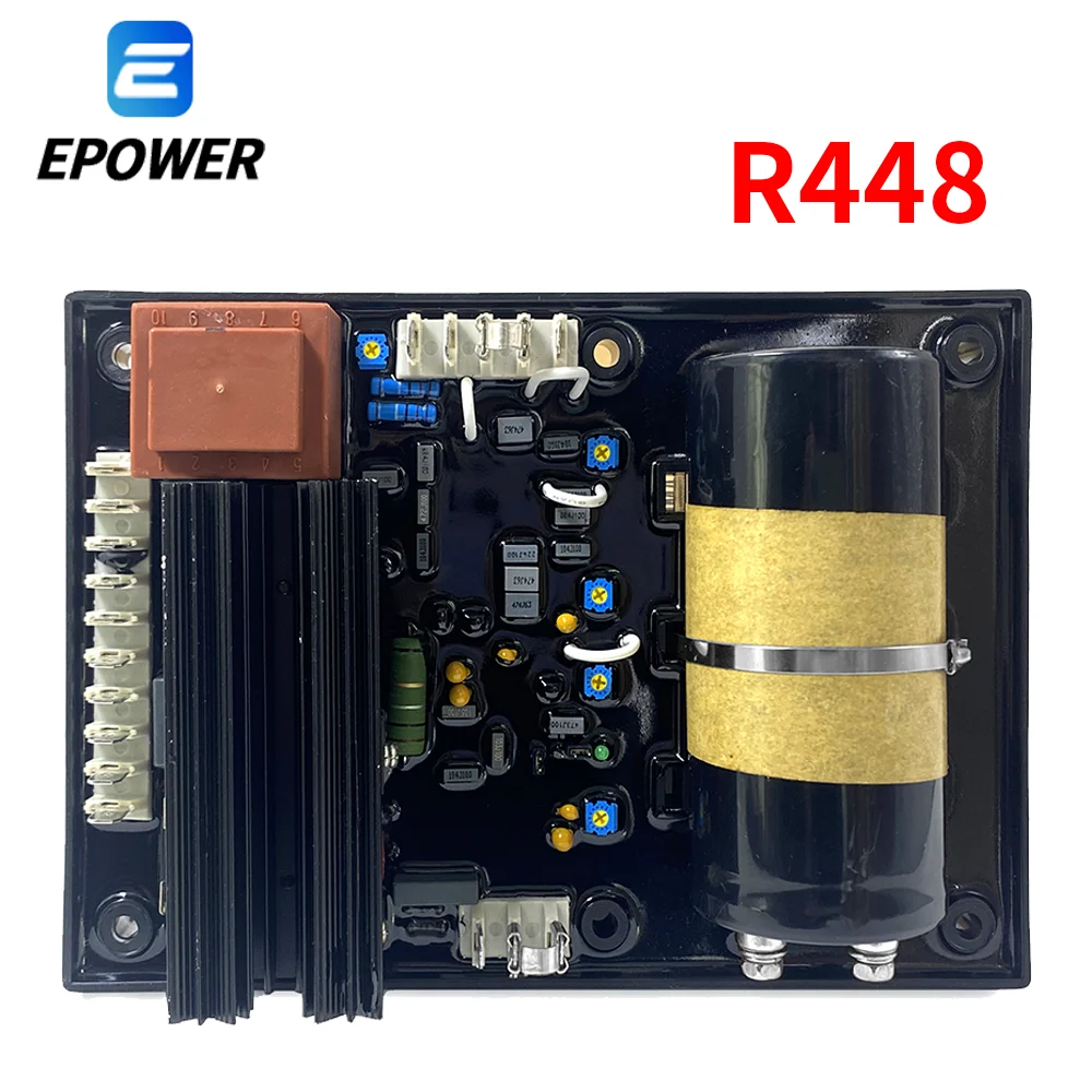 R448 AVR Automatic Voltage Regulator Control Module Stabilizer Big Capacitor Three Phase Adjustable Generator Parts Accessories