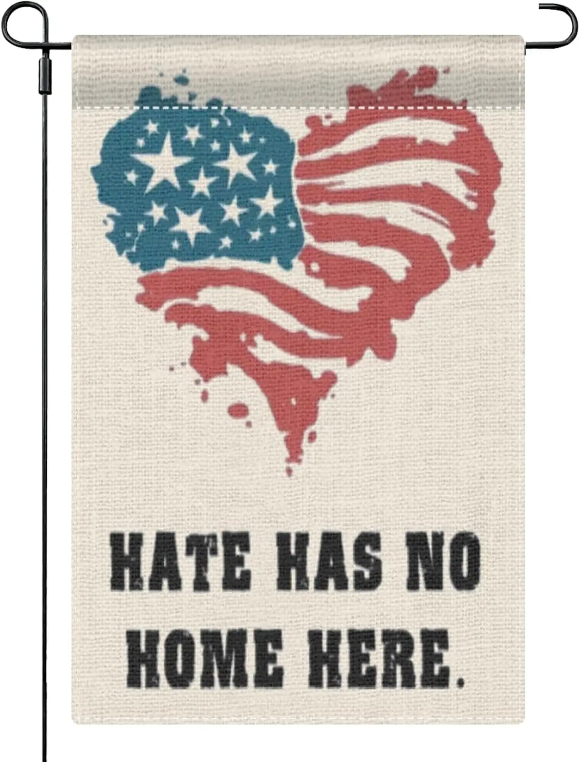 Hate Has No Home Here Yard Flags 12;;x18;; Double Sided Humorous House Flag Double Sided For Camping Funny Garden Flag