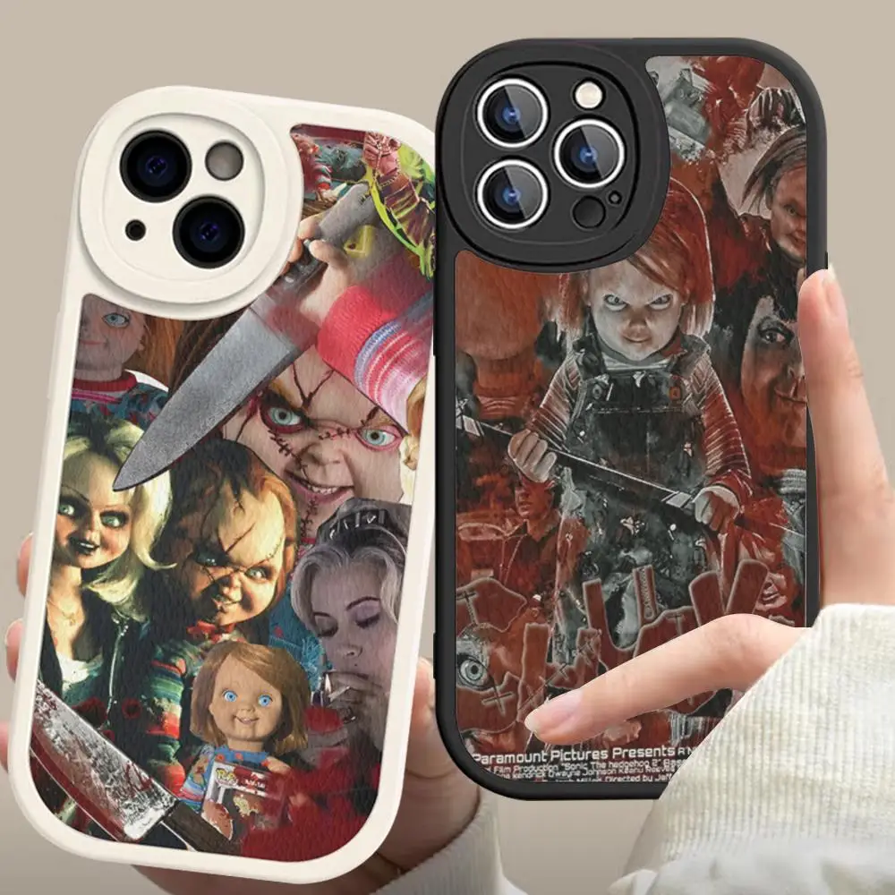 

Horror Movie Scary C-Chucky Dol Phone Case Hard Leather For iPhone 14 13 12 Mini 11 14 Pro Max Xs X Xr 7 8 Plus Fundas