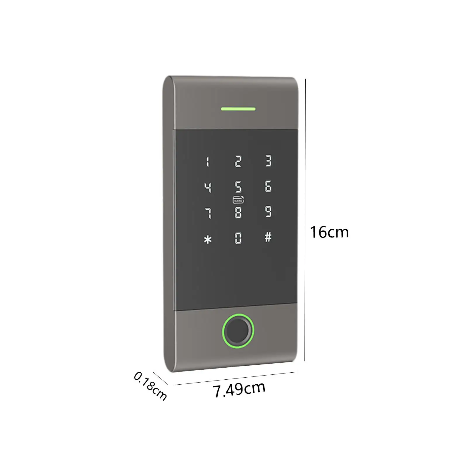 Access Control System Backlight Waterproof Biometrics Fingerprint RFID Keypad for Home Wooden Door Garage Door Office Glass Door