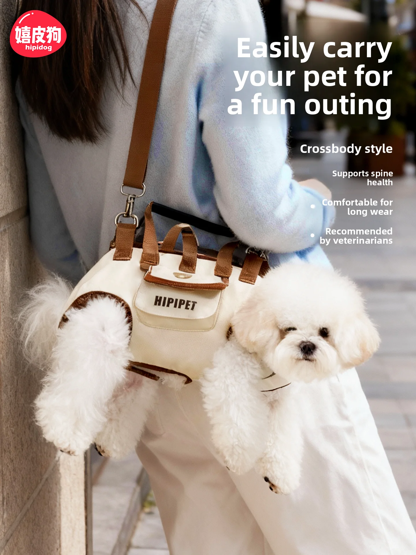 

Portable Dog Backpack Shoulder Bag Lightweight Multifunctional Pet Travel Bag Crossbody Dog Bag for Small Dogs And Cats