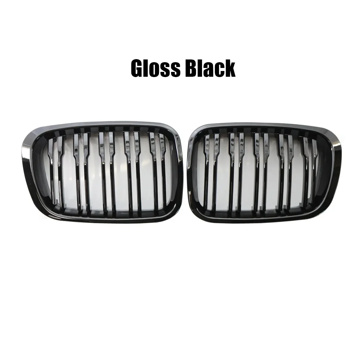 

2Pcs Front Racing Grills Car Front Bumper Kidney Double Slat Grill Grille for BMW E46 4 Door 4D 3 Series 1998 1999 2000 2001