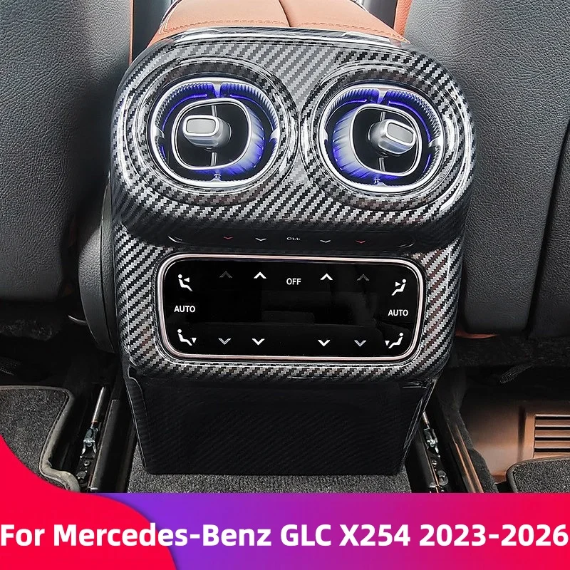 For Mercedes-Benz GLC260L GLC300L X254 23-26 Car Rear Air Vent Decorative Cover Rear Air Conditioner Vent Kick Pad ABS Leather