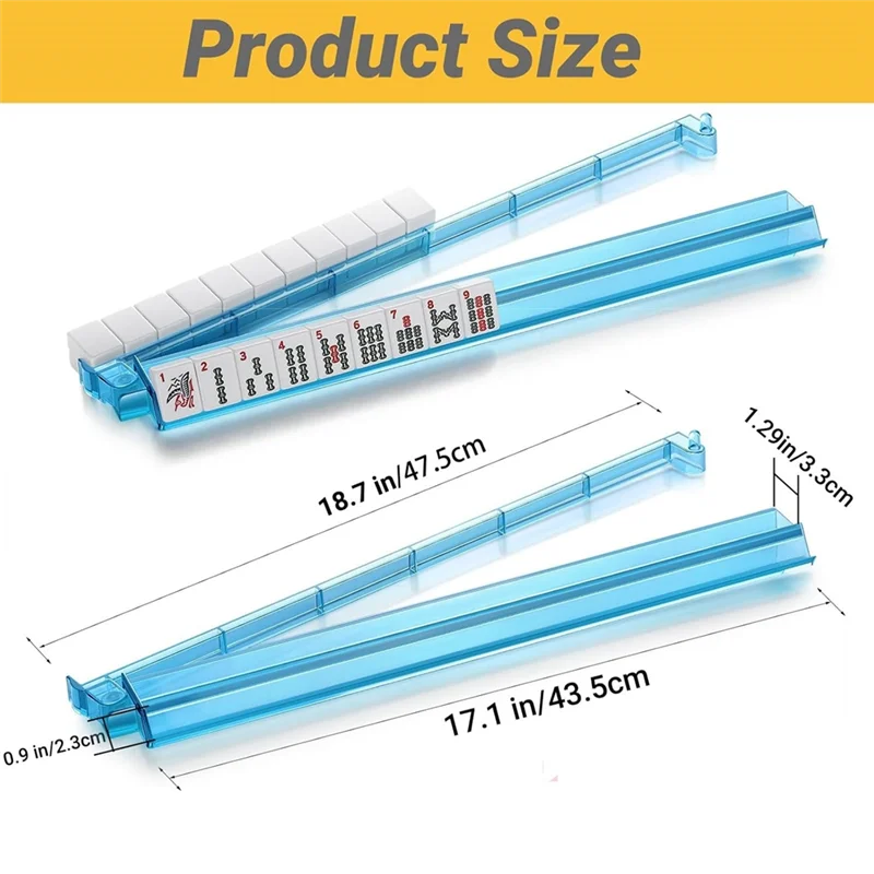 A13E-Home Mahjong-Ständer Mahjong-Ständer mit Schubstange, perfekt für Familientreffen, Game Night oder Partys.
