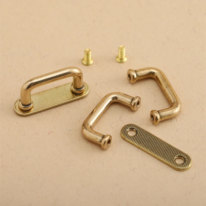 2pcs Brass Bag Connector Anchor Buckles New Style Arch Bridge With Screws Hanger Hooks Bags Belts Strap Leather Crafts