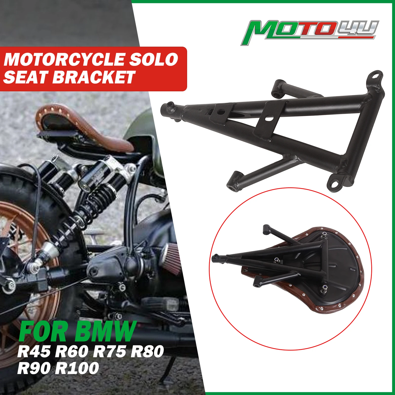 

For BMW R45 R60 R75 R80 R90 R100 Single Seat Bracket Motorcycle Solo Seat Bracket Mount Hinge Brace Bobber Mounting Accessories