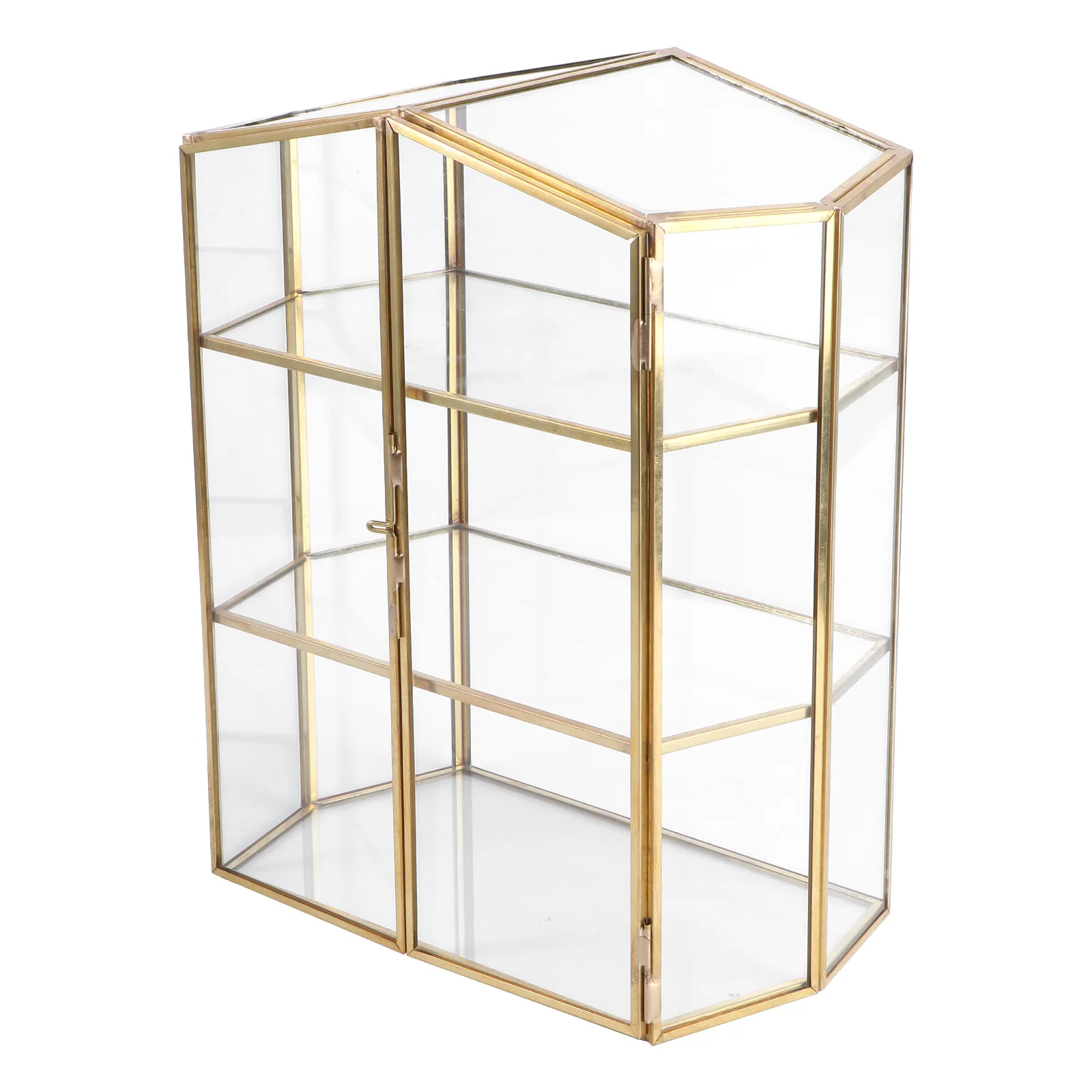 

1Pcs Multi-Layer Glass Jewelry Storage Box Desktop Organizer Compact Case Jewelry Box Desktop Cosmetics Case