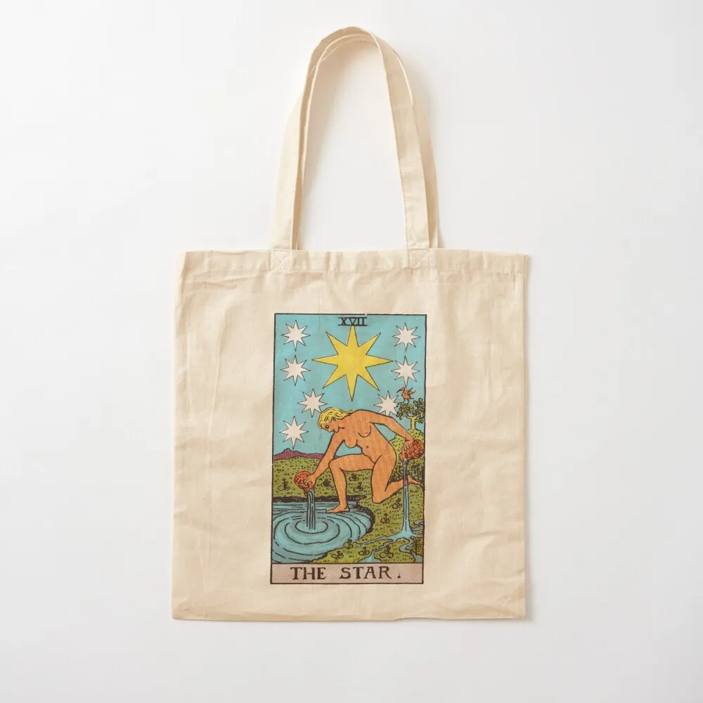 

Tarot - The Star Card Tote Bag women bag reusable shopping bags sacs de shopping Canvas Tote Bag