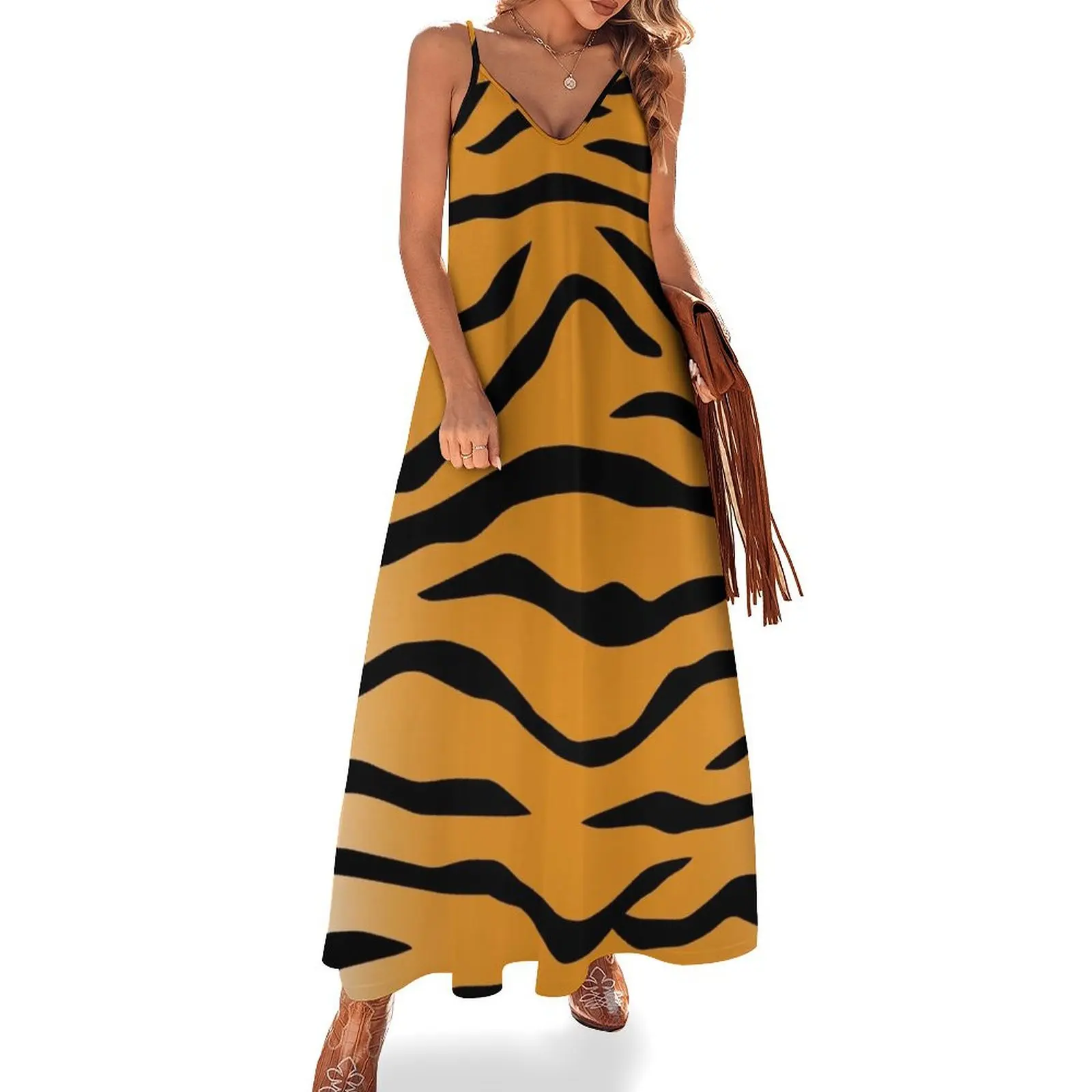 

Tiger Stripes Sleeveless Dress evening dresses ladies prom dress summer woman dress 2024