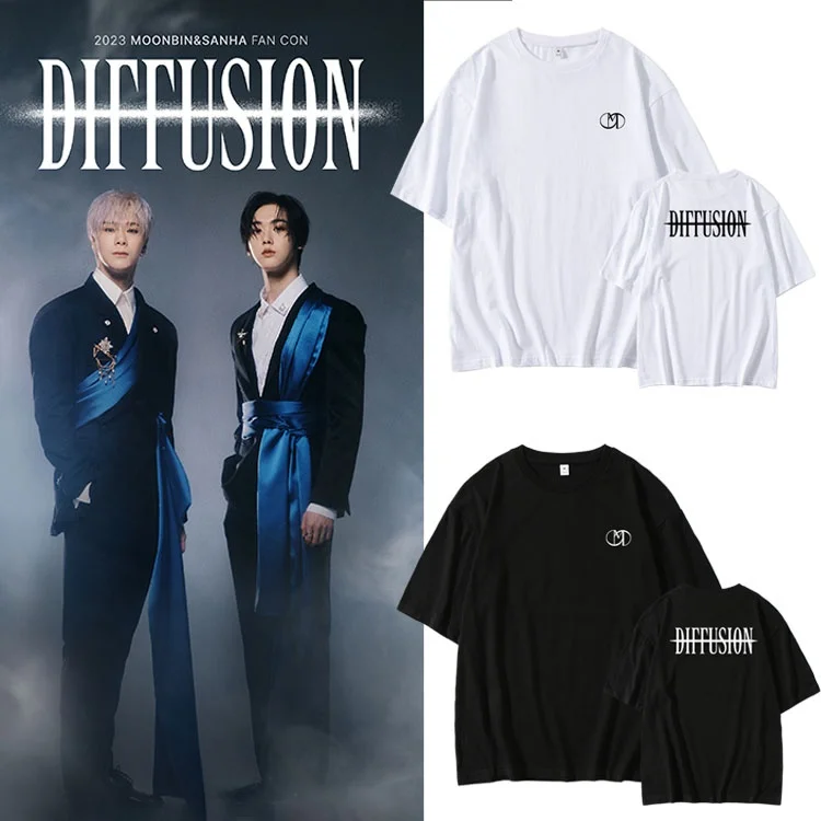 

Футболка из чистого хлопка свободного кроя для мужчин, универсальная модель на все сезоны, молодежная, стильная, для концертов.