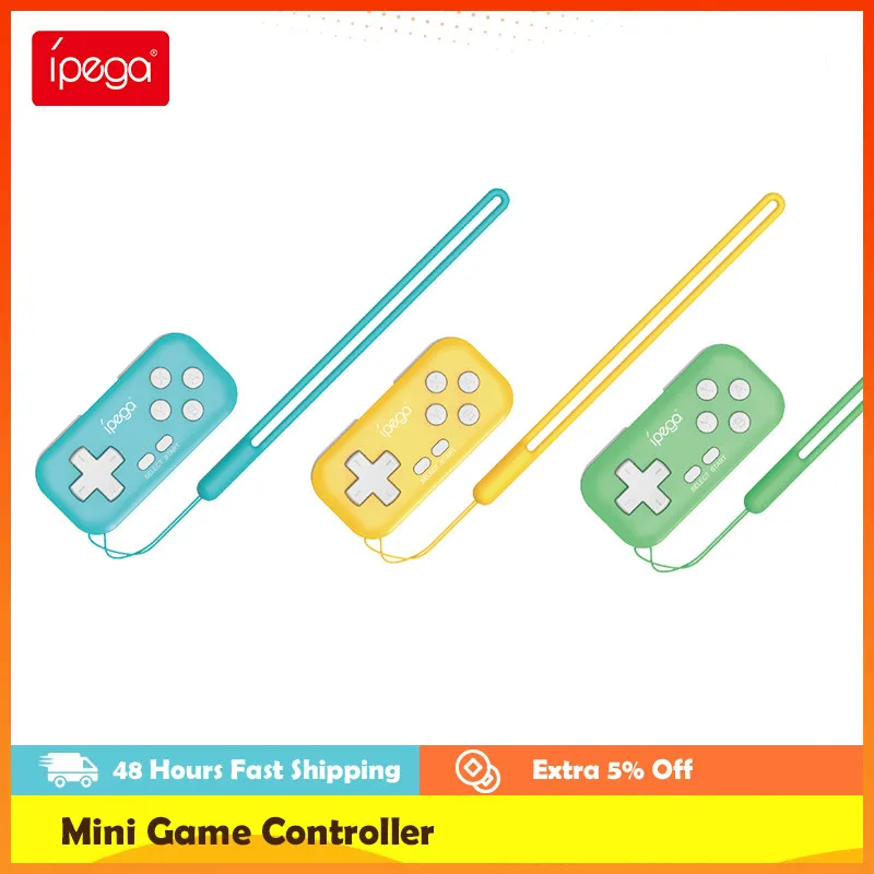 Ipega Mini Gamepad Wireless Bluetooth Controller Pocket-sized for Nintendo Switch Steam Android Windows Easy to Carry Vibration