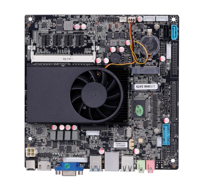 2026 ELSKY Cheap Mini-Itx Motherboard QM6600 HM70 Chipset 988B Pin 2nd and 3rd Gen Notebook Processors 2*COM/6*COM