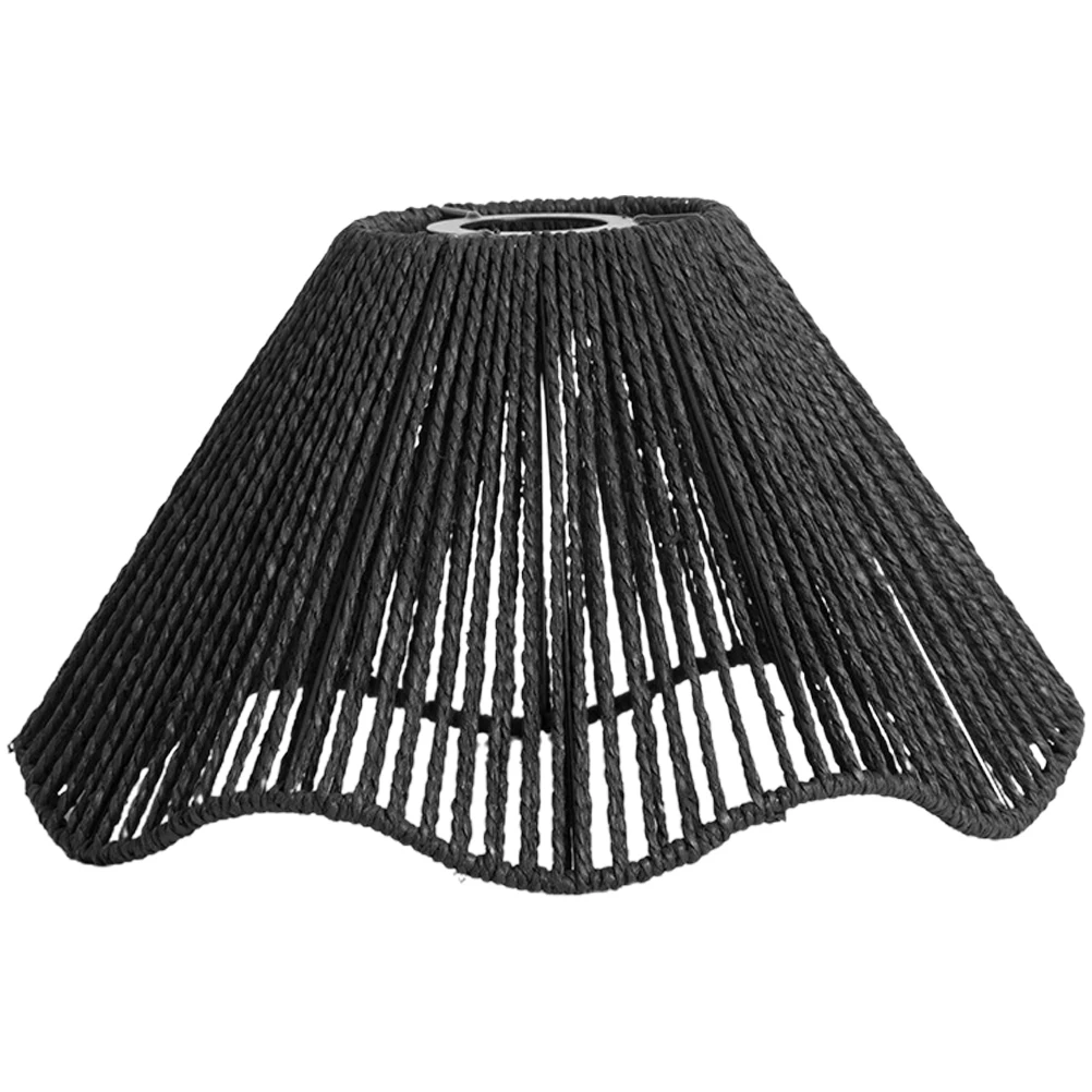 

1pc Creative Woven Lamp Shade Retro Style Chandelier Light Cover Farmhouse Ceiling Lampshade Sturdy Replacement For