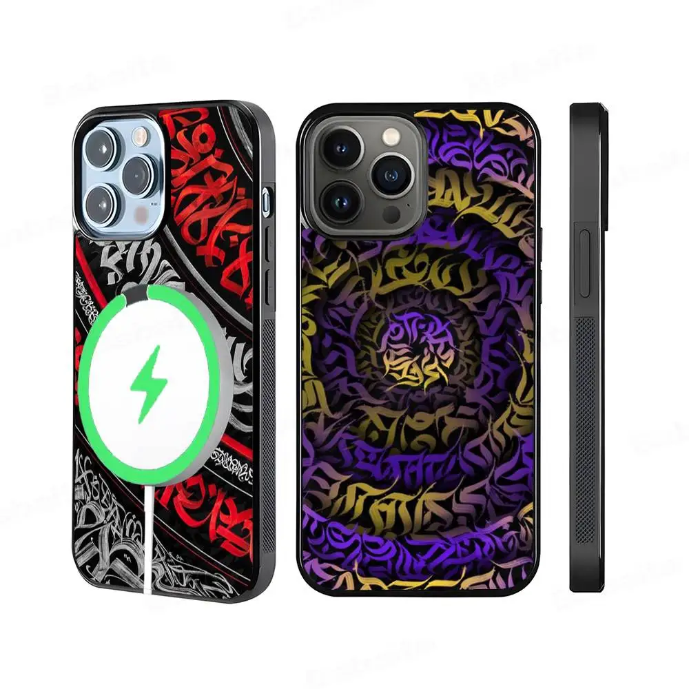 

Pokras Totem Design Art Graffiti For Magsafe Case For IPhone 17 16 Pro Max 15 14 Plus 13 12 11 Wireless Charging Phone Cover