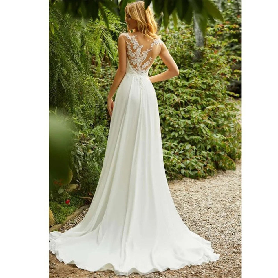 Customized High Neck Appliques  Sequined Button Illusion Wedding Dresses 2024 Ball Gown Court Train Puff Sleeve Bridal Gown