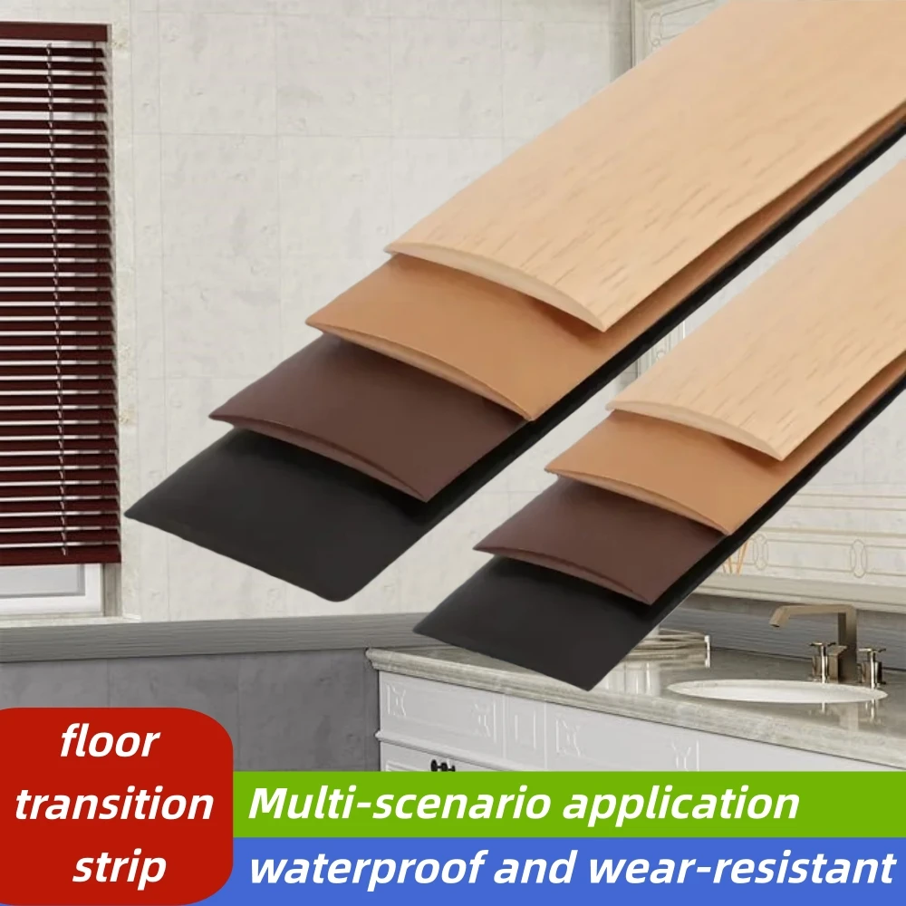 1pc 2mX4cm PVC Wood Floor Transition Strip Edge Closing Strip Self-adhesive Seam Strip Flat Buckle Dge Pressing Threshold strip