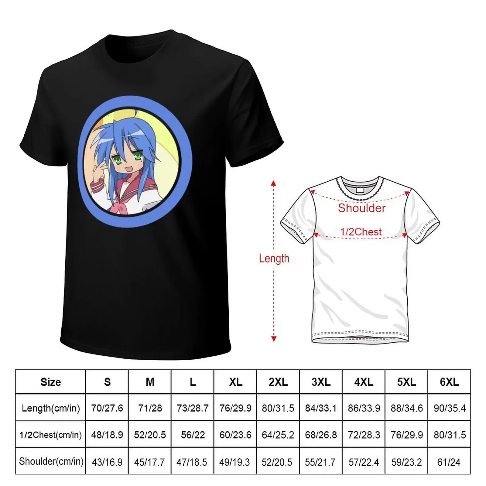 Konata Izumi, Lucky Star Anime 022 T-Shirt cute tops boys whites quick drying designer t shirt men