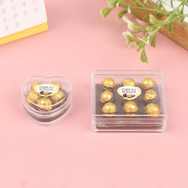 1:12 Puppenhaus Miniatur Schokolade Geschenkbox Modell Essen Spielzeug Küchenzubehör