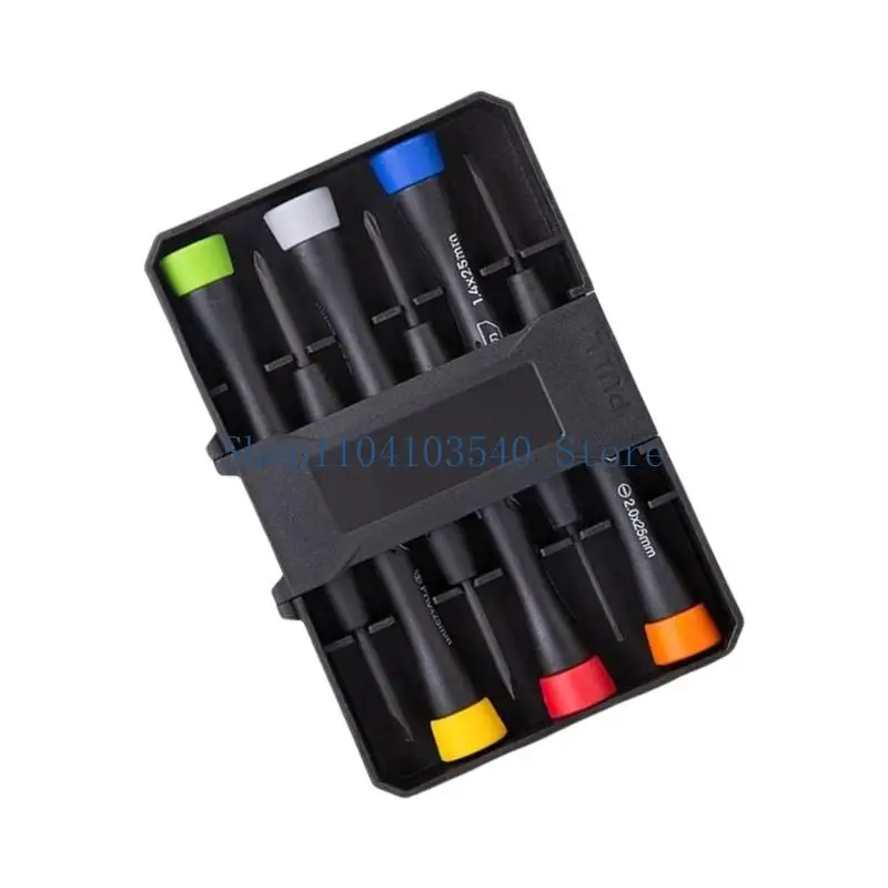 02DC 6Pcs Multifunctional Small Screwdriver,Steel Screwdriver Hand Tool for Eyeglass, Sunglasses, Electronics