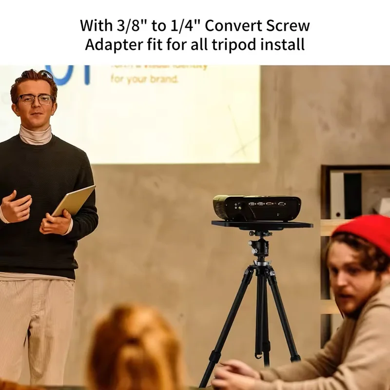 Selens supporto professionale per vassoio per proiettore per Pallet con piattaforma per Computer portatile per supporto per treppiede a vite 1/4 3/8