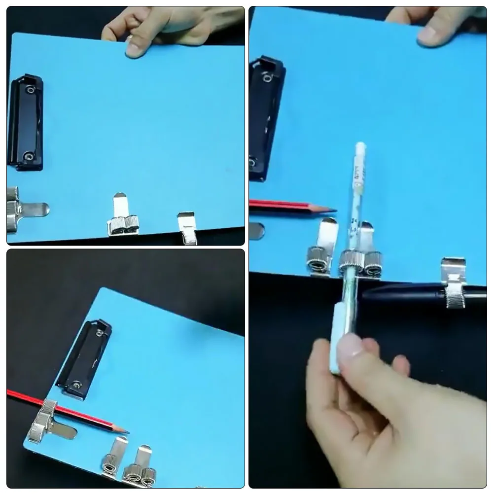 

2Pcs Professional Metal Pen Clamp with Pocket Clip Strong Spring Pen Holder for Teachers Nurses Doctors Gift Idea