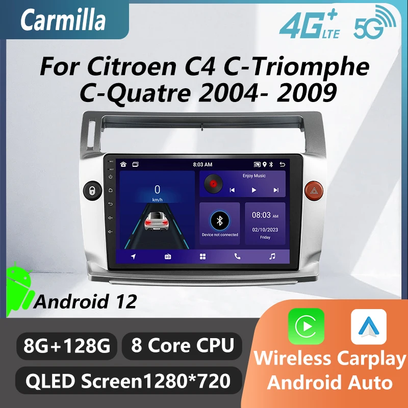 

2 Din Android Car Radio for Citroen C4 C-Triomphe C-Quatre 2004- 2009 Autoradio Car Multimedia Player GPS Head Unit with Frame