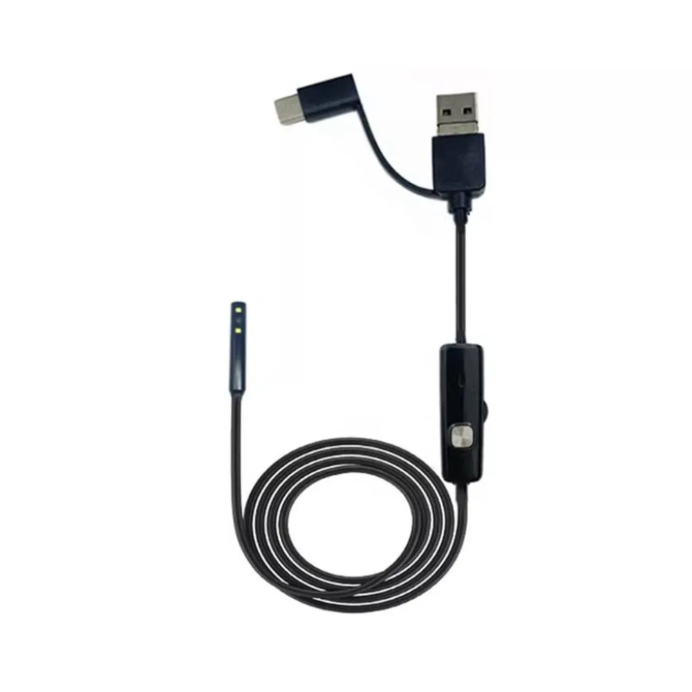 Taidacent Side-View USB 6mm Pipe Endoscope Camera Inspection Camera Industrial Borescope Endoscope IP67 2LEDs for Android Car