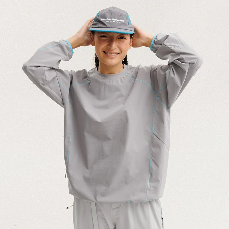 

Men Women Lightweight High Elastic Outdoor Sports Long Sleeve Loose Casual T Shirt Quick Dry Techwear T-shirts Streetwear Tshirt