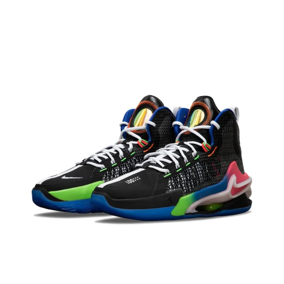 Nike Air Zoom GT Jump Ep Basketball Shoes Men's High Top Black/Racing Pink/Game Royal Blue DX4111-064 view 4