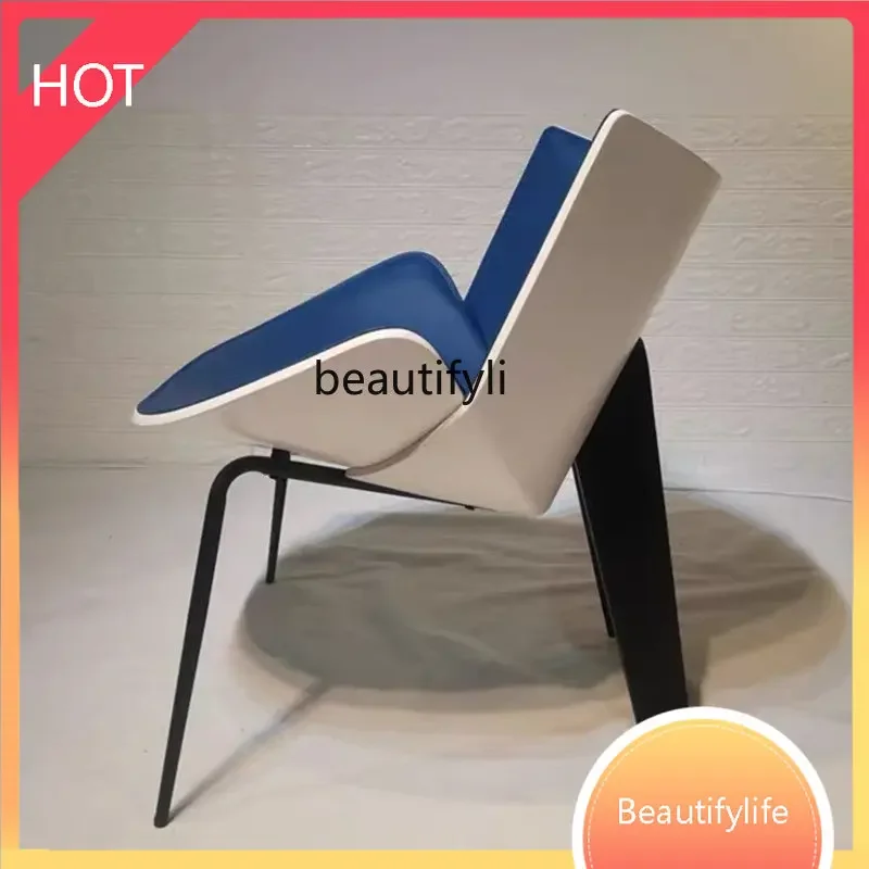 yj Nordic Creative FRP Single Shell Leisure Light Luxury Backrest Reception Chair Zongzi Chair