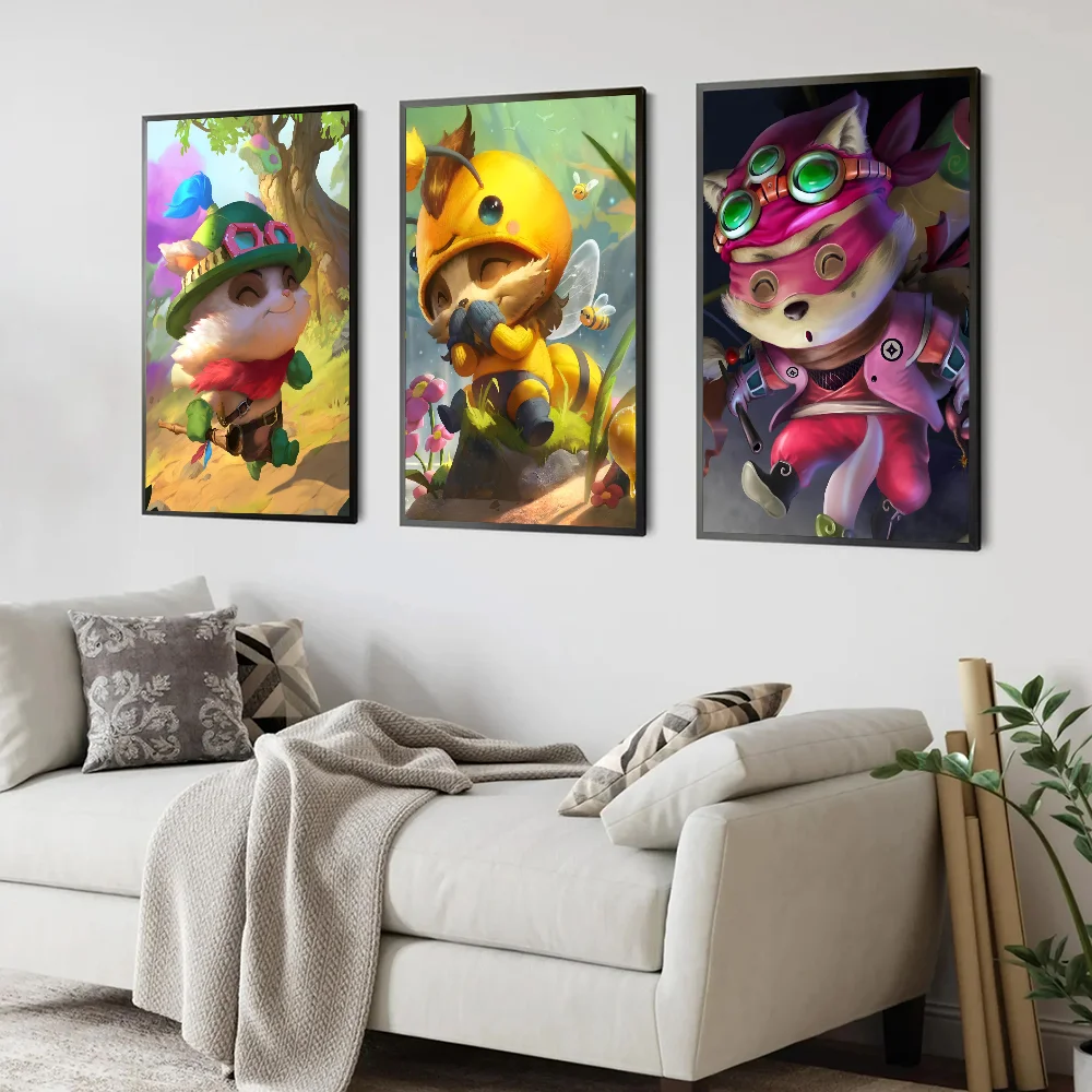 1pc MOBA HOT GEAM Teemo League Of Legends Poster HD Poster Home Room Bar Cafe Decor Art Wall Painting Picture