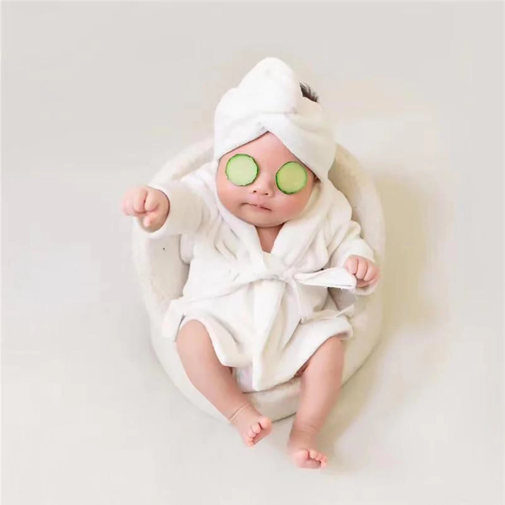 Baby Girl Photo Shoot Accessories Bathrobes Wrap Newborn Photography Props Baby Costume Clothes New Born Baby Boy Photo Props