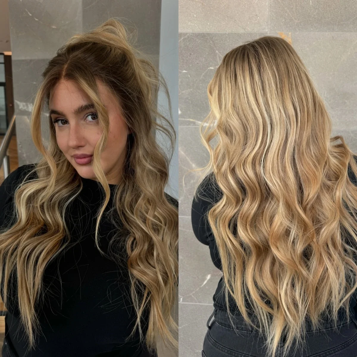 Bouncy Ombre Golden Blonde Streaks Highlights Synthetic HD Lace Front Wig Blend Human Hair Glueless Wig Daily Party Cosplay Use