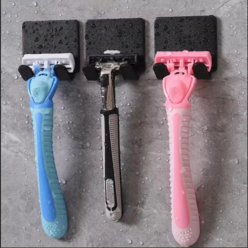

3-piece Space-saving Wall-mounted Razor Holder - Stylish and Minimalist, Easy-to-install Bathroom Storage Rack