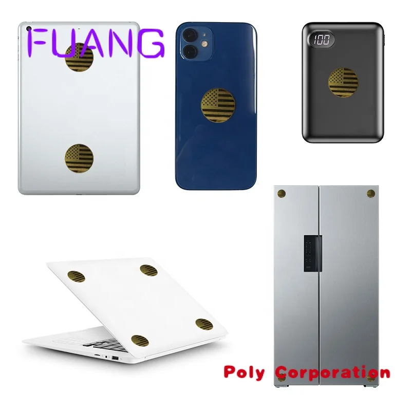 EMF Protection American flag Pattern 24K Gold Anti Radiation Sticker onde elettromagnetiche Wifi Radiation Shungite Sticker