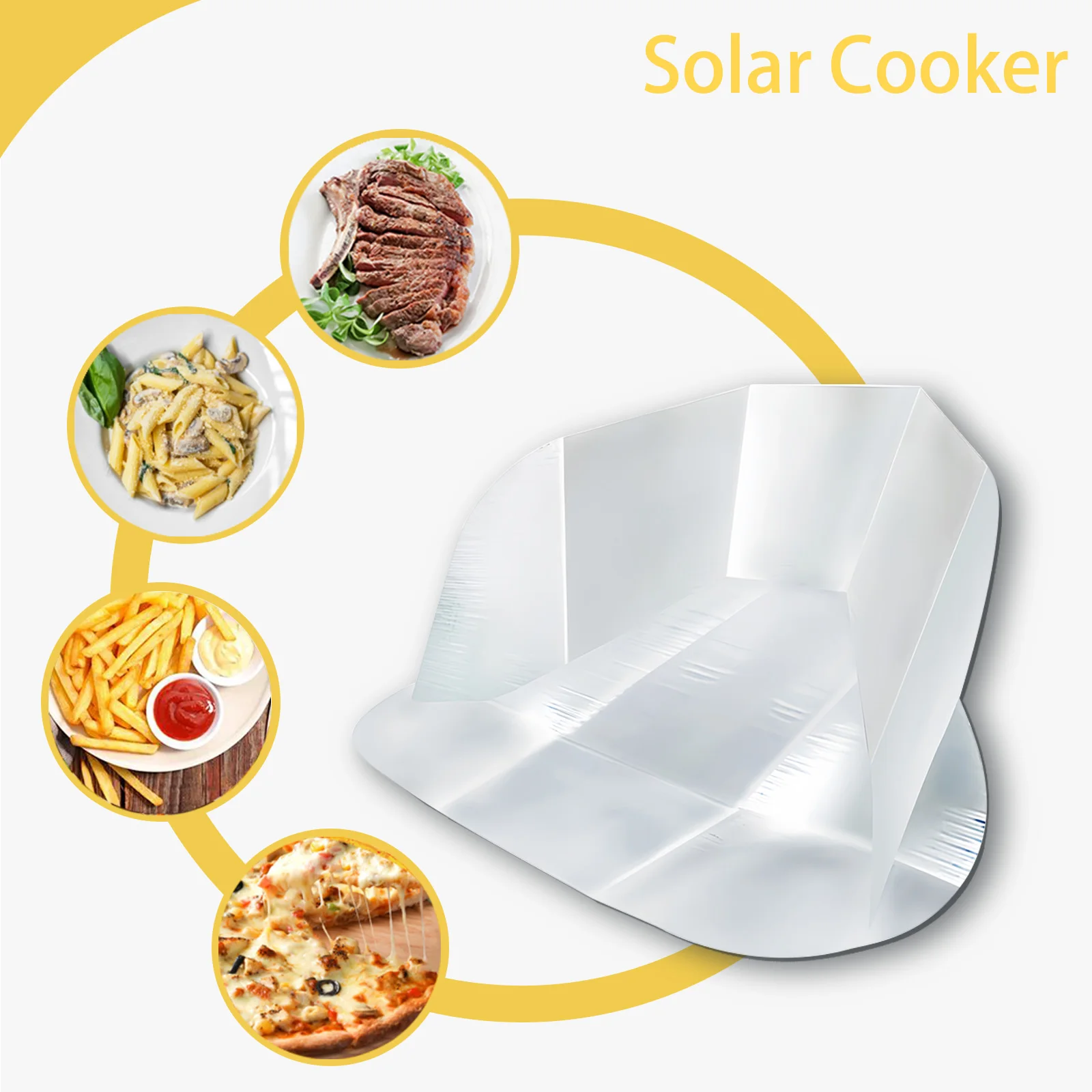 Panel Solar Cooker Foldable Solar Cooker Easy Installation Recycable Board For Camping Picnics Outdoor Cooking