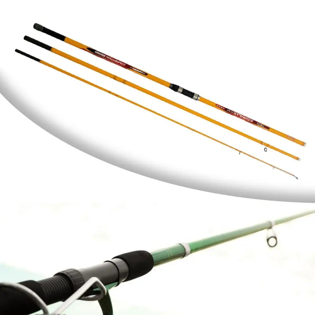 

3 Sections Fishing Rod 4.2M Long Distance Saltwater Carbon Beach Fishing Rod