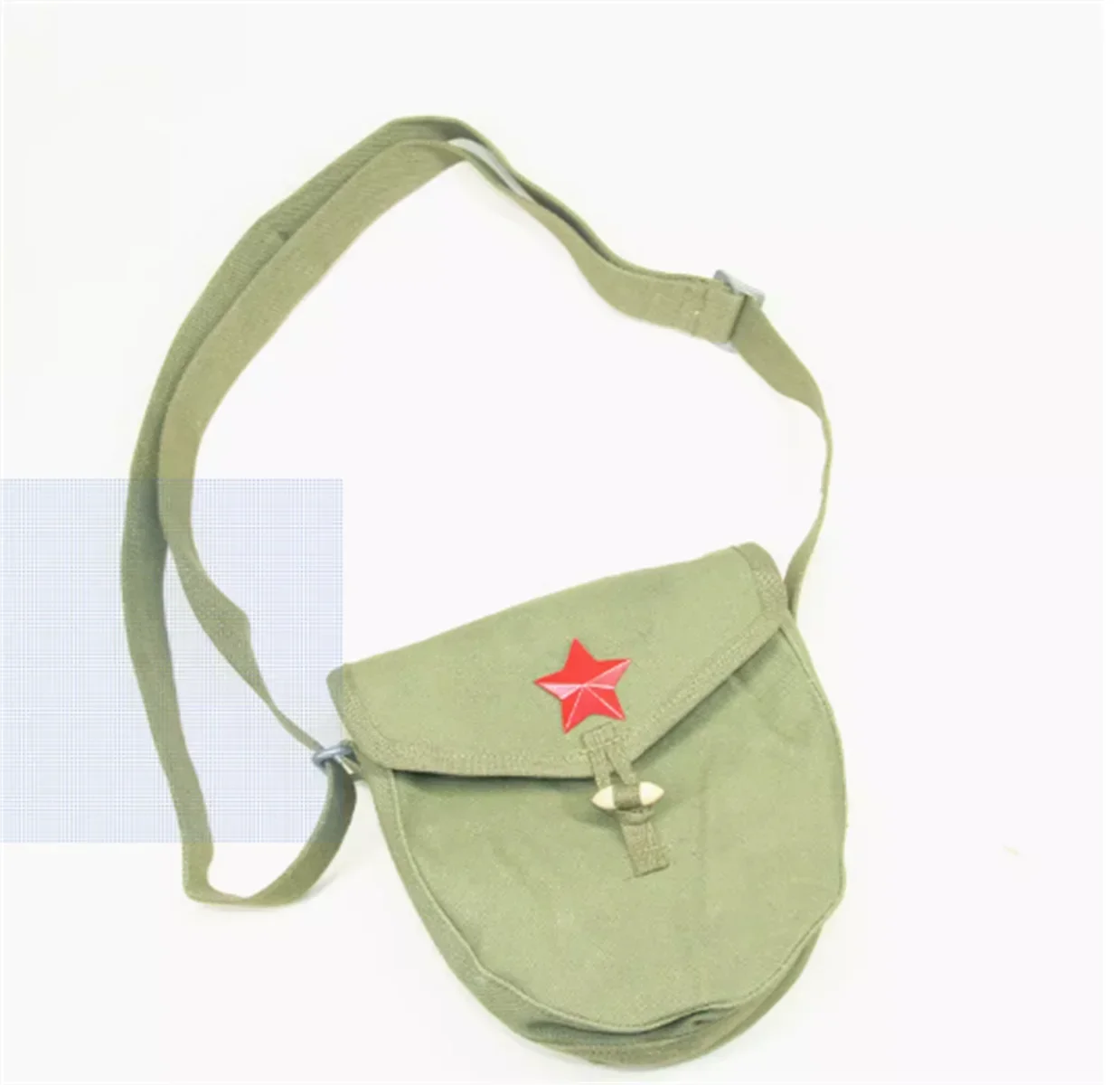 Originaler Vietnamkrieg aus dem Jahr 1965, Typ 56 Squad Light Maschinengewehr-Munitionsketten-Box-Tasche, mit einem roten Fünf-Sterne-Abzeichen als Geschenk