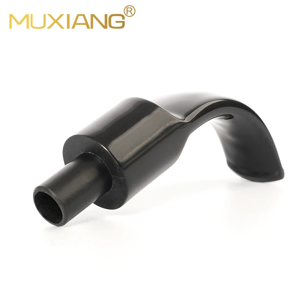MUXING 1pc Hungarian Large Curved Pipe Mouthpiece Acrylic Curved Handle Tenon Outer Diameter 10.3mm For 9mm Filter Element Diy