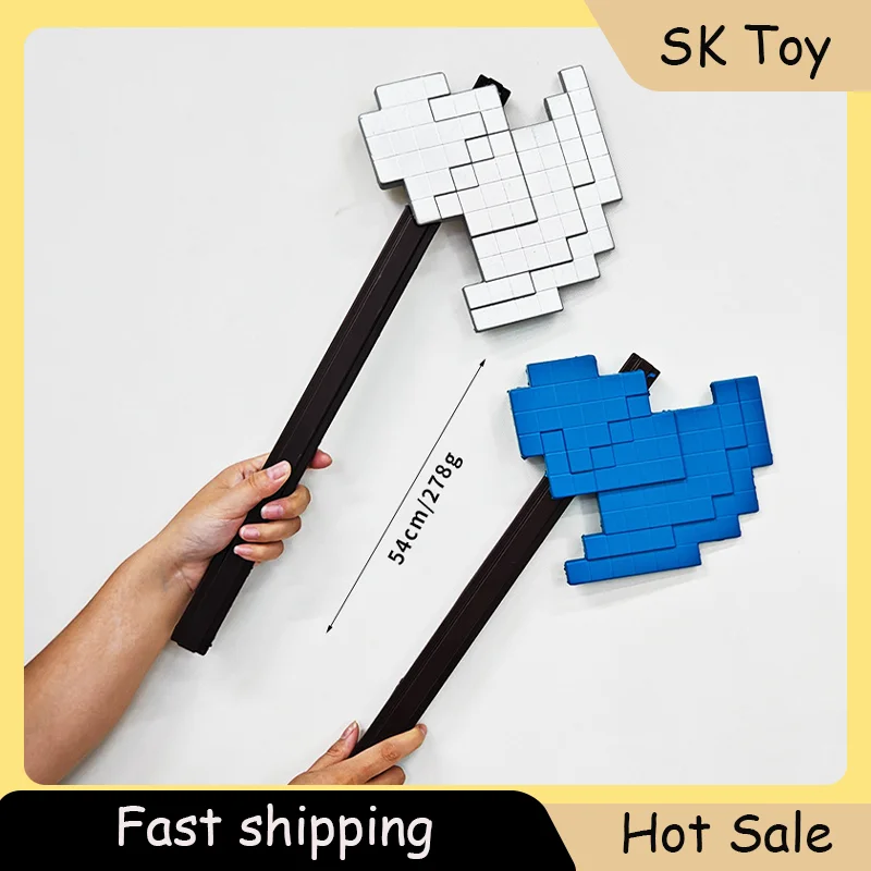 

54cm PU Diamond Axe Silver Prop Model Decorative Equipment Unsharpened Model Anime Peripherals Figure Cosplay Props