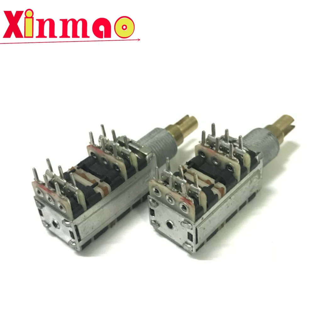 1PCS Korea KIE 12 Type 4-Link C100K Precision Rotary Potentiometer Amplifier Audio Multi Channel Volume Adjustment 12 Pin