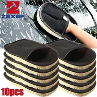 Gants de polissage de voiture en microcarence, éponge de livres, gant de lavage, laine de nettoyage, automobile, cuisine, maisons, 1 pièce, 10 pièces 1