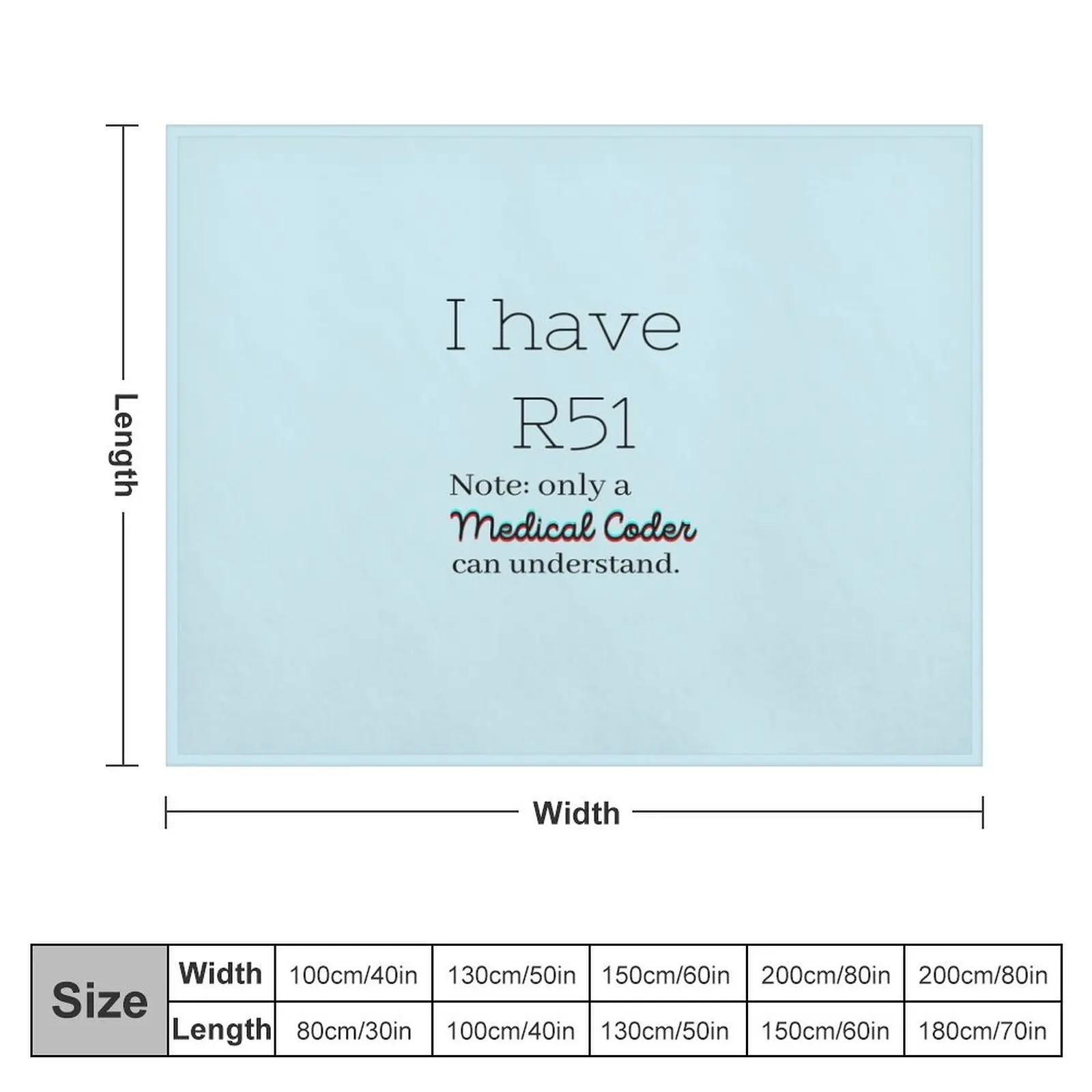 I have R51-Medical Coder. Throw Blanket Bed covers for sofa Blankets