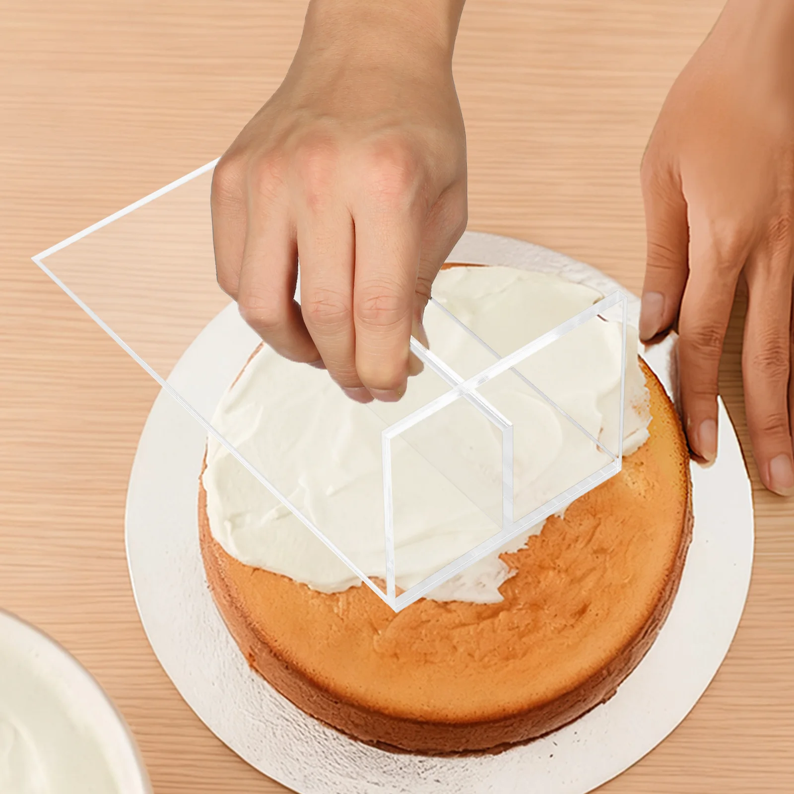 

1Pcs Transparent Cake Scraping Tool Baking Accessories Fine Workmanship Long Service Time Cake Shaping Buttercream Smoother