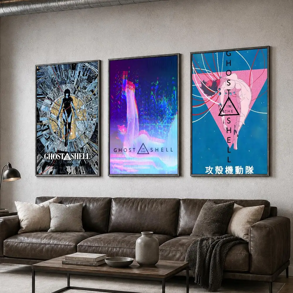 Anime Ghost Shell Cyberpunk Future Poster  PP Self Adhesive Home Garage Dorm Bar Wall Decor Aesthetic Retro Gift